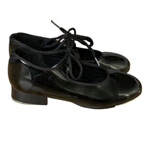 CAPEZIO Tele Tone Tap Dancing Shoes N625 Black Shiny Women's Size 6.5 M